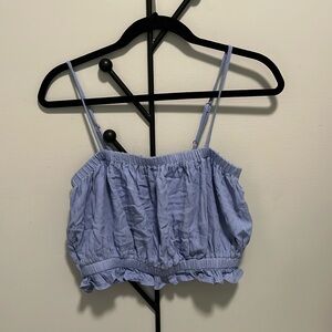 Hollister Medium Pale Blue Cropped Top